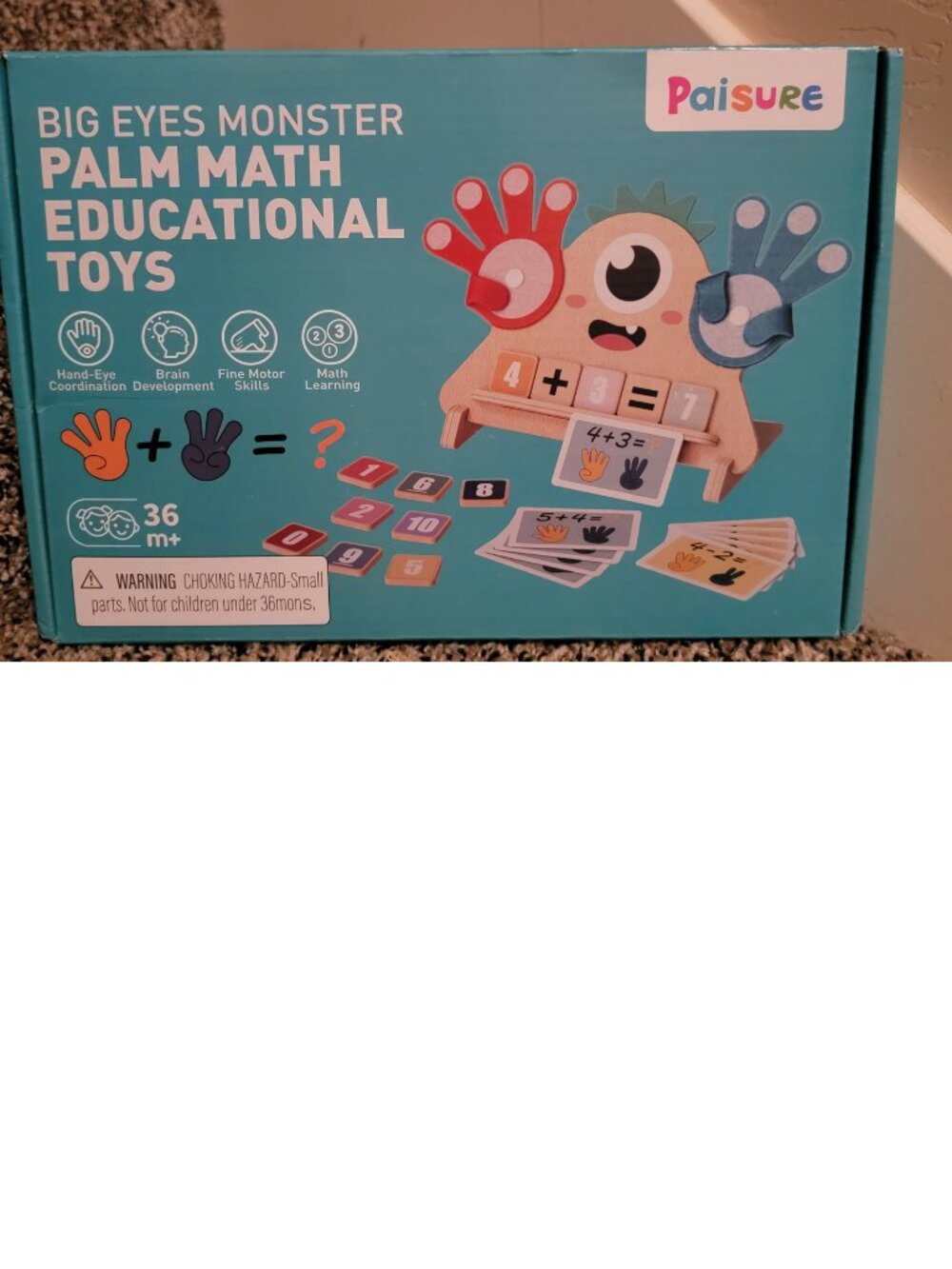 Big Eyes Monster Palm Math Educational Toy